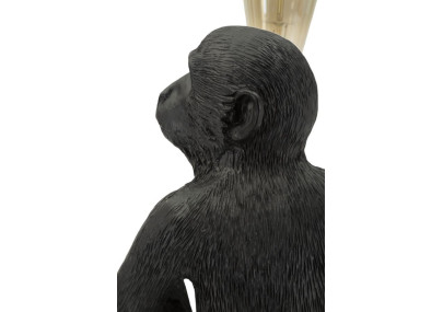Lampe de table singe assis noir – Style contemporain 33x33x32 cm
