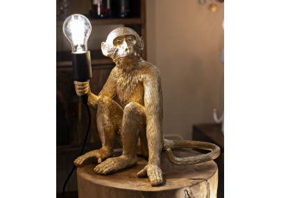Lampe de table Monkey Sitting Gold – Luxe et Glam 33x33x32 cm