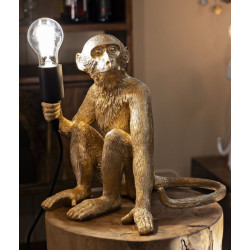 Lampe de table Monkey Sitting Gold – Luxe et Glam 33x33x32 cm
