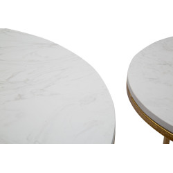 Table Simply Marble – Duo de marbre intemporel Ø52x63-42x53 cm