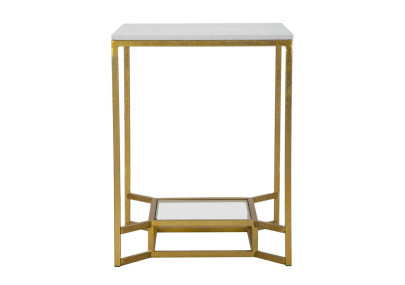 Table double en marbre – Structure précieuse 47x47x60 cm