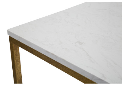 Table double en marbre – Structure précieuse 47x47x60 cm