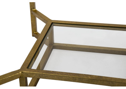 Table double en marbre – Structure précieuse 47x47x60 cm