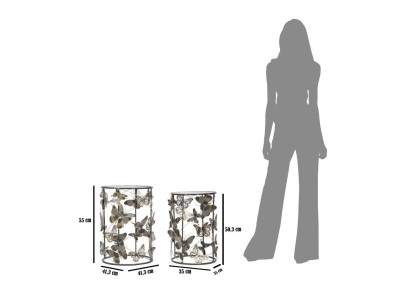 Ensemble de tables Farfalle – Poésie sculptée 41,3x55 - 35x50,3 cm