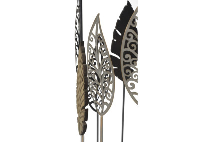 Table Ferro e Legno Foglie – Élégance feuillue Ø38x55-33x50 cm