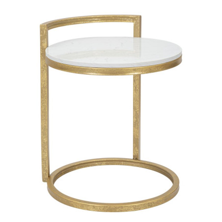 Table d’appoint ronde en marbre – Finesse naturelle 40x43x50 cm