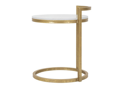 Table d’appoint ronde en marbre – Finesse naturelle 40x43x50 cm