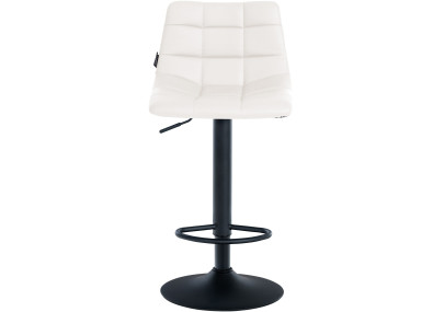 Tabouret de bar Jerry, similicuir, noir et blanc