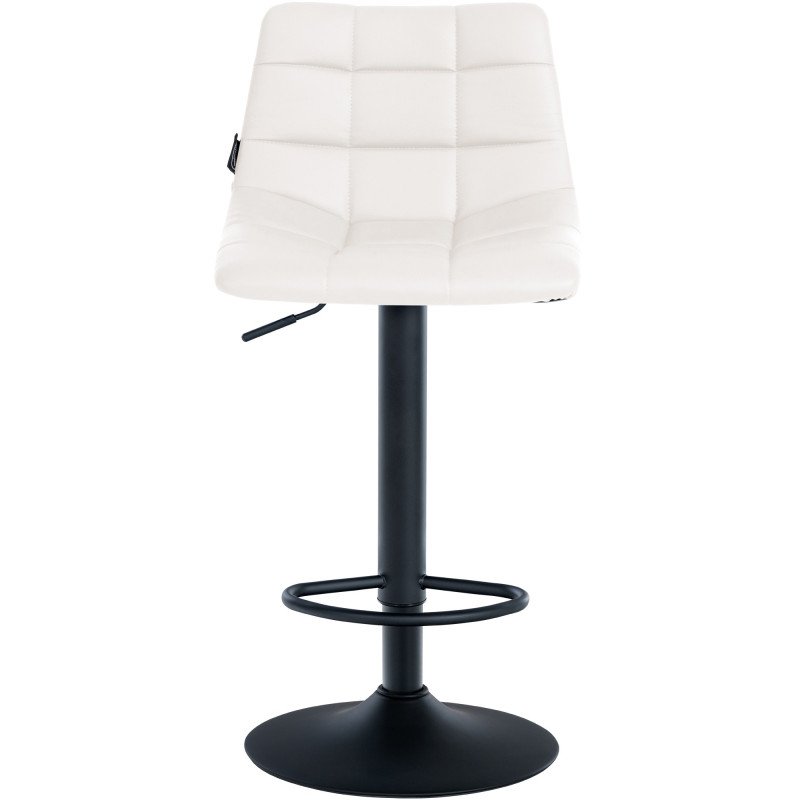 Tabouret de bar Jerry, similicuir, noir et blanc