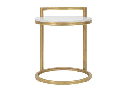 Table d’appoint ronde en marbre – Finesse naturelle 40x43x50 cm