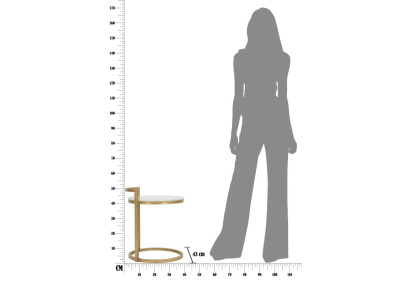 Table d’appoint ronde en marbre – Finesse naturelle 40x43x50 cm