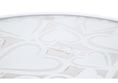 Table Blanc Harts – Duo lumineux Ø43x60-38x55 cm