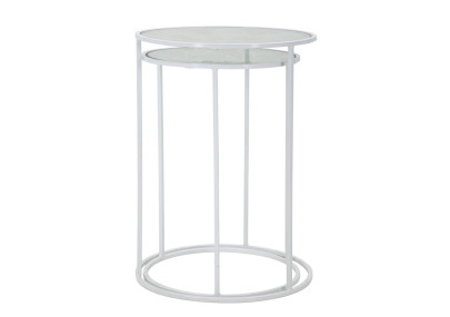 Table Blanc Harts – Duo lumineux Ø43x60-38x55 cm