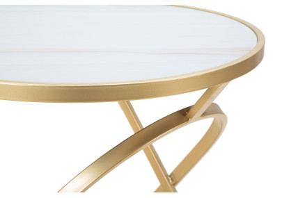 Table Glam Mat – Pureté satinée Ø50,5x50 cm