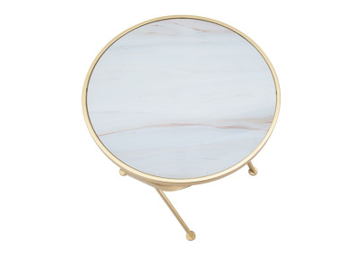 Table Glam Mat – Pureté satinée Ø50,5x50 cm