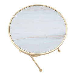 Table Glam Mat – Pureté satinée Ø50,5x50 cm