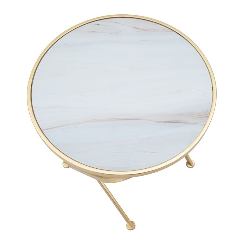 Table Glam Mat – Pureté satinée Ø50,5x50 cm