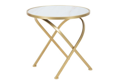 Table Glam Mat – Pureté satinée Ø50,5x50 cm