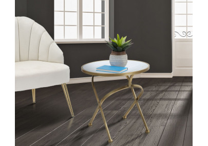 Table Glam Mat – Pureté satinée Ø50,5x50 cm