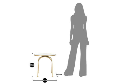 Table Glam Mat – Pureté satinée Ø50,5x50 cm