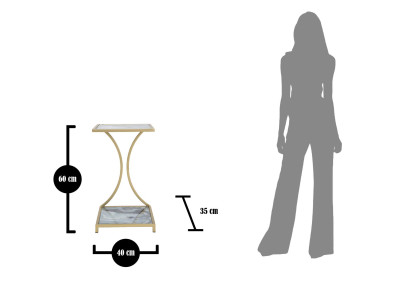 Table Glam Level – Architecture design 40x35x60 cm
