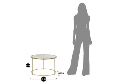 Table basse Papilsons – Délicatesse aérienne Ø60x40,5 cm