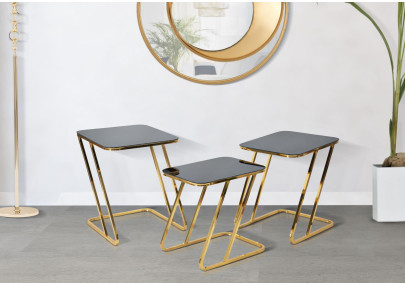 Ensemble de tables Simples – Harmonie équilibrée 44x50,5x55,5 - 39x49x51 - 34x47x45 cm