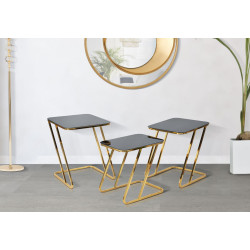 Ensemble de tables Simples – Harmonie équilibrée 44x50,5x55,5 - 39x49x51 - 34x47x45 cm