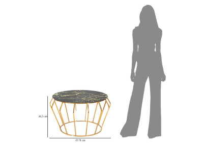 Table basse Histoire – Charme intemporel Ø78x44,5 cm