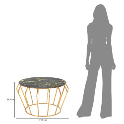 Table basse Histoire – Charme intemporel Ø78x44,5 cm