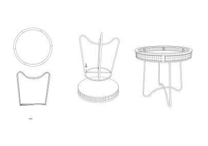 Table Fuji – Sérénité japonaise Ø60x60,5 cm