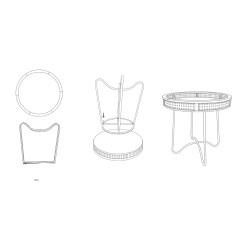 Table Fuji – Sérénité japonaise Ø60x60,5 cm