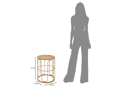 Table Samui – Lignes apaisantes Ø40x55 cm