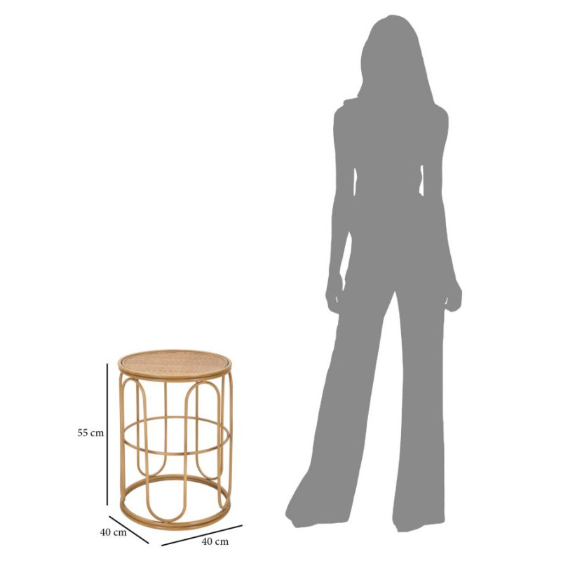 Table Samui – Lignes apaisantes Ø40x55 cm