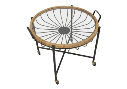 Table basse Cebu – Transparence exotique 70,5x65x57 cm