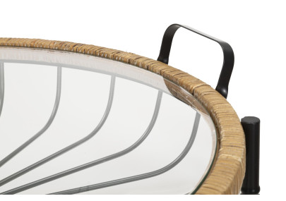 Table basse Cebu – Transparence exotique 70,5x65x57 cm