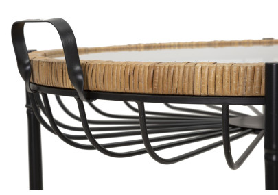 Table basse Cebu – Transparence exotique 70,5x65x57 cm