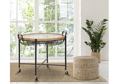 Table basse Cebu – Transparence exotique 70,5x65x57 cm