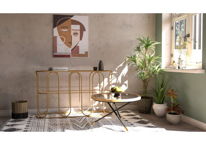 Table Saint Barth Ronde – Raffinement bohème Ø80x46,5 cm