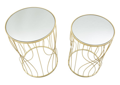 Table Ligne – Modernité graphique Ø38x55-33x50 cm