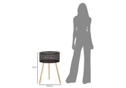 Table Blacky Haute – Chic audacieux Ø40x65 cm