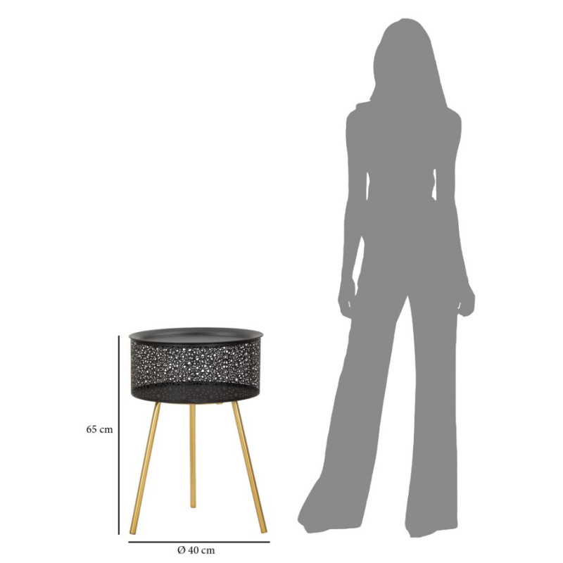 Table Blacky Haute – Chic audacieux Ø40x65 cm