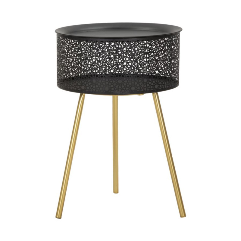 Table Blacky Basse – Sobriété design Ø35x50 cm