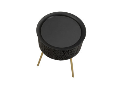 Table Blacky Basse – Sobriété design Ø35x50 cm