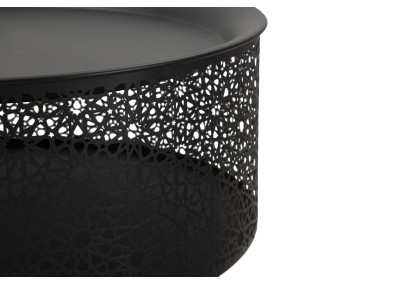 Table Blacky Basse – Sobriété design Ø35x50 cm