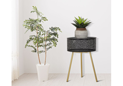 Table Blacky Basse – Sobriété design Ø35x50 cm