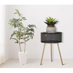 Table Blacky Basse – Sobriété design Ø35x50 cm