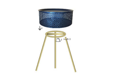 Table Blacky Basse – Sobriété design Ø35x50 cm