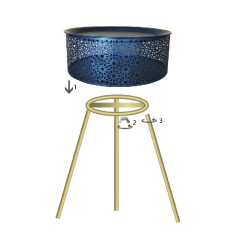 Table Blacky Basse – Sobriété design Ø35x50 cm