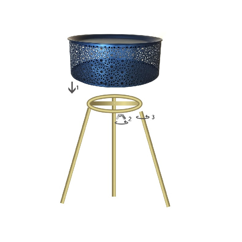 Table Blacky Basse – Sobriété design Ø35x50 cm